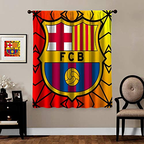 MEW - Cortinas opacas de anime, con diseño de Barcelona, 2 paneles, 63 x 160 cm