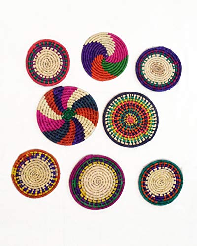 Mexican Beauty Shop Salvamanteles Tejido con Hoja de Palma, Fibras Naturales Resistentes al Calor. Protección para mesas. (Blanco)