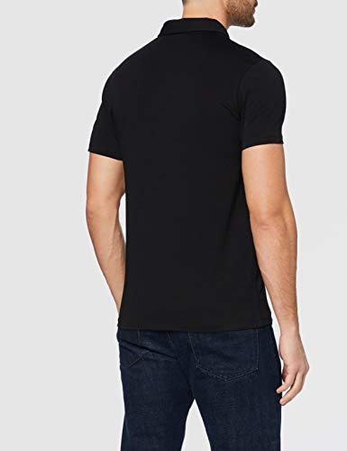 Mexx Polo, Negro (Black/Grey Melange 318742), Medium para Hombre