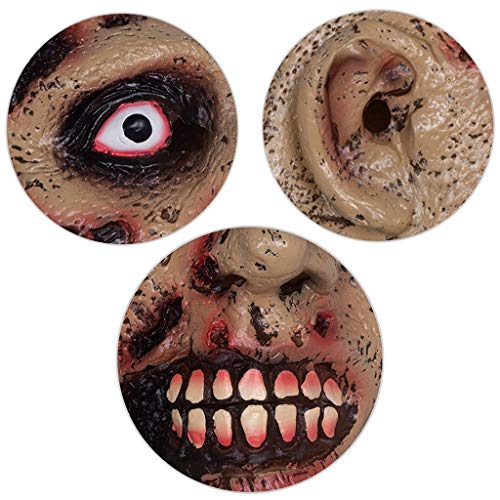 MGMDIAN Máscara de Halloween for Adultos Látex terrorista/de los Sombreros de Miedo calcula visualmente los apoyos del Funcionamiento del carácter Resident Evil putrefacto del Zombi Máscara de monst