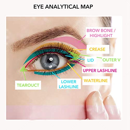 MIAOOL 18 Colores Paleta de sombra de ojos, Paleta de sombra de ojos Maquillaje Brillo Mate Sombra de ojos en polvo Herramienta cosmética