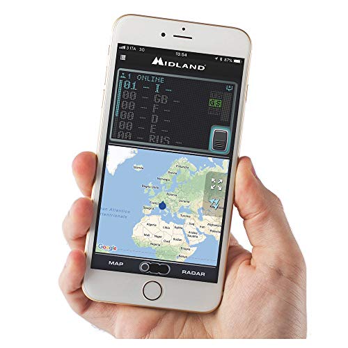 Midland Dual Mike Micrófono CB Digital Bluetooth Preamplificado 4 Pin 48 Se Conecta a CB y Smartphone, con PTT analógico, Altavoz y DSP para una Mejor Calidad de Voz