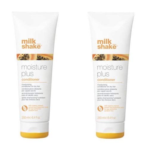 Milk_shake - Moisture Plus Conditioner Duo Pack, acondicionador hidratante para cabello seco con extracto de papaya, 500 ml (2 x 250 ml)
