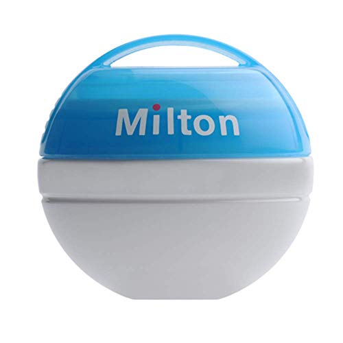 Milton Portátil Chupete Esterilizador + 10 Mini Esterilizantes Tabletas Gratis (Azul)