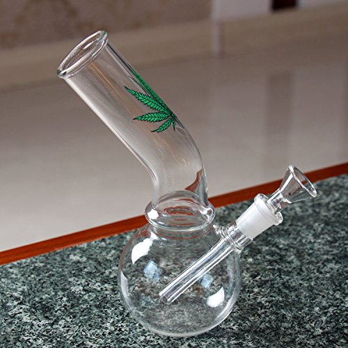 Mini Bong - Pinzas de agua para pipa de cristal para ahumar cuenco de 14,5 mm de altura, 20 cm, 140 g, filtro de cristal Tornado, pinzas de agua para cachimbas, pinzas de aceite, cepillo de limpieza 1