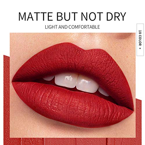 Mini Capsule Matte Superstay Ink, 6 Pcs Matt Waterproof Long Lasts Lipstick Liquid/Non-Stick on Cup, Kiss-proof, Nude Lip Gloss Kit (AN)