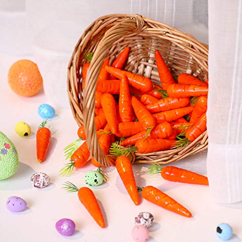 Mini Zanahorias de Espuma de Pascua para Decoración Artesanía Conejito Caza Huevo Capo (100 Piezas)