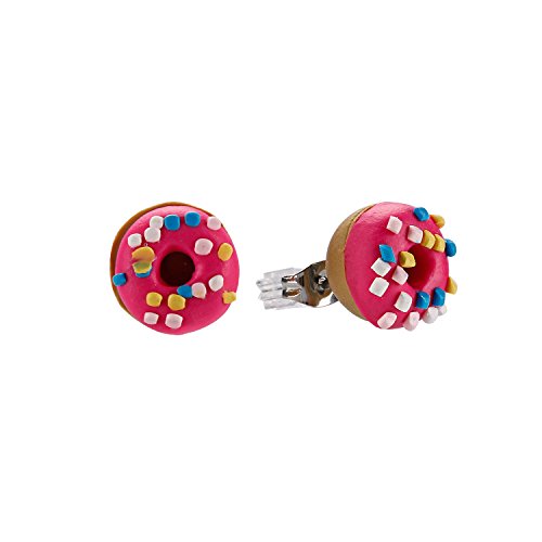 minihope Colorful postres Stud Pendientes Set para niños niñas en caja bonita
