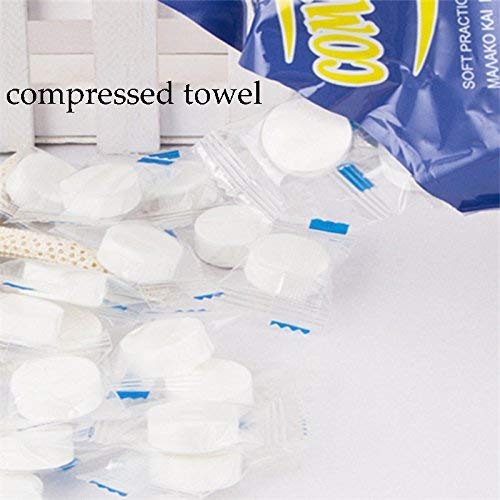 mioni Toallas Desechables comprimido Ampliable Magia del Tejido fácil Lleva 100pcs Recorrido al Aire Libre toolcompressed algodón toallita