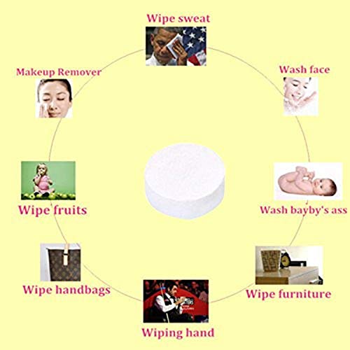 mioni Toallas Desechables comprimido Ampliable Magia del Tejido fácil Lleva 100pcs Recorrido al Aire Libre toolcompressed algodón toallita