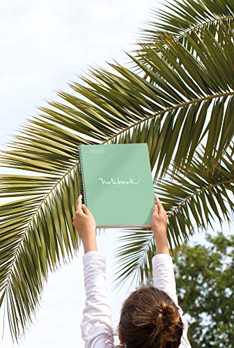 MIQUELRIUS - Cuaderno Notebook Emotions - 1 franja de color, A4, 80 Hojas cuadriculadas 5mm, Papel 90g, 4 Taladros, Cubierta de Cartón Extraduro, Color Lavanda