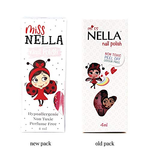 Miss Nella COOL KID- Esmalte azul especial para uñas para niños, fórmula despegable, a base de agua y sin olor