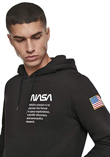 Mister Tee NASA Definition - Sudadera con Capucha para Hombre, Hombre, Sudadera con Capucha, MT1168, Negro, Medium