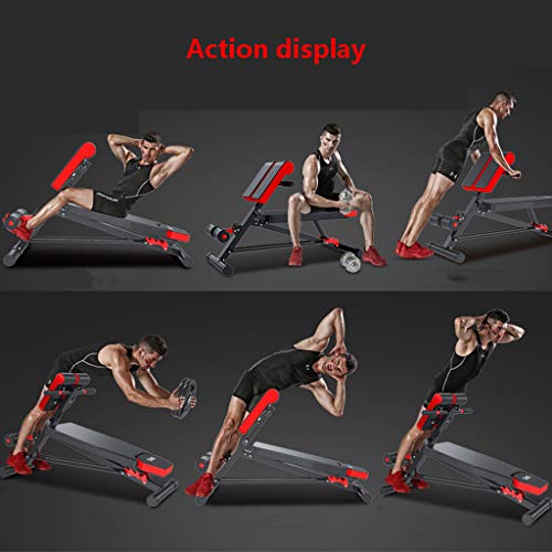 MMM@ Silla romana Silla de ejercicios multifuncional Gimnasio Cabra Cuerpo Cintura Hogar Máquina abdominal Taburete romano 5 archivos Regulador de seguridad ajustable de alta capacidad de carga