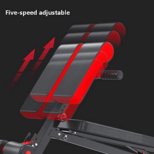 MMM@ Silla romana Silla de ejercicios multifuncional Gimnasio Cabra Cuerpo Cintura Hogar Máquina abdominal Taburete romano 5 archivos Regulador de seguridad ajustable de alta capacidad de carga