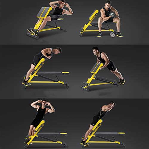 MMM@ Silla Romana Taburete Romano Silla de Fitness Cabra Cuerpo Cintura Inicio Abdominales Equipo de Gimnasia Pesa de Gimnasia Banco de 5 Archivos Ajustable Panel de Engrosamiento Cómodo Transpirabl