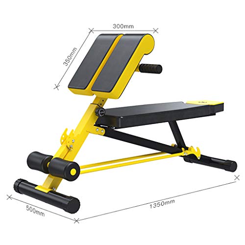 MMM@ Silla Romana Taburete Romano Silla de Fitness Cabra Cuerpo Cintura Inicio Abdominales Equipo de Gimnasia Pesa de Gimnasia Banco de 5 Archivos Ajustable Panel de Engrosamiento Cómodo Transpirabl