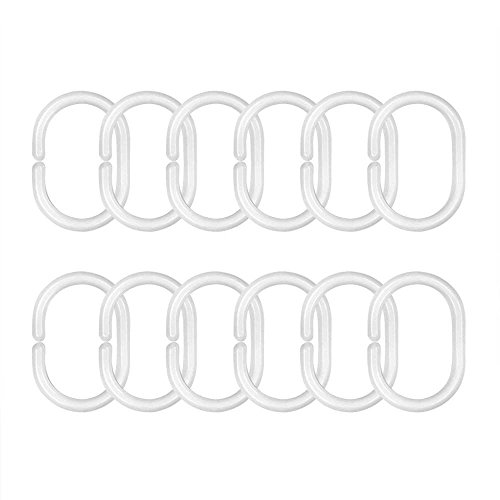 MMPTn - Cortina de Ducha Impermeable Abstracta con Forma de Chanel, Estilo Moderno, monocromática, Suave, Impermeable, 180 x 180 cm, Incluye Doce Ganchos de plástico