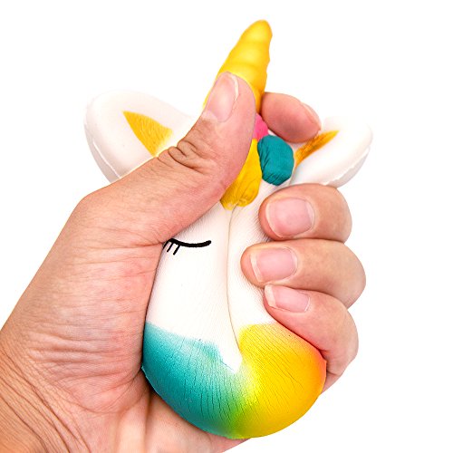 MMTX 2018 New Squishies Toys, Unicornio Donut Squishies Super Soft Cut Squeeze Toys Kawaii Cake Cream Perfumado Squishy Jumbo Stress Relief Descompresión de Regalo para niñas (Unicorn Donut)