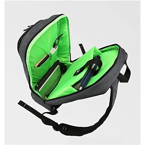 Mochila for portátil Impermeable bagpack USB Externo Masculino Interfaz de Viajes de Negocios Bolsas de Moda Femenina Bolso de Escuela de la Vendimia (Color : Gray)