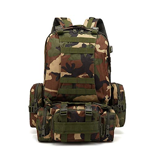 Mochila Militar,JiaMeng Mochila táctica Militar al Aire Libre Paquete de Asalto Mochila de Combate Mochila de Trekking Mochila Hombre Senderismo Deporte Viaje Grande Trekking