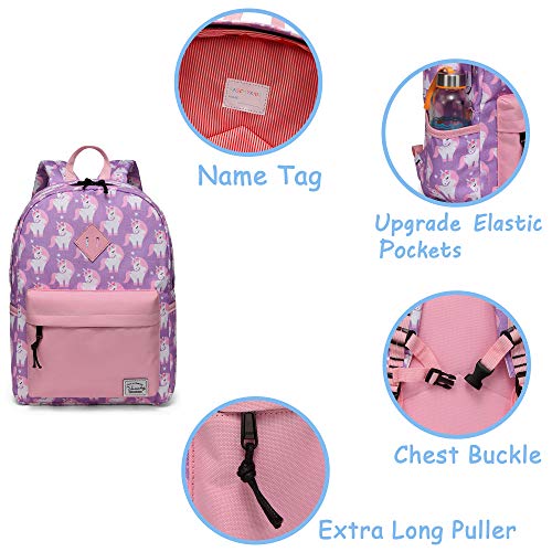 Mochila Unicornio Niños, Mochila Infantil Mochila Escolar Mochila Niñas Mochila Pequeña Niña Mochila para Preescolar con Hebilla de Pecho 2 a 4 Años