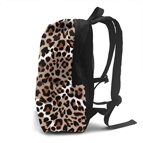 Mochila unisex, diseño de leopardo o jaguar, sin costuras, para estudiantes universitarios, libros, viajes, computadora, diario, escuela, al aire libre, mochila de hombro