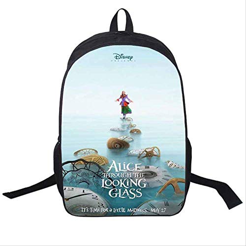 Mochilas,Serie de películas de animación Casual Daypack,Alice Girl Pattern Schoolbag,Resistente al Desgaste y cómoda 16 Pulgadas.42 * 29 * 16cm 1