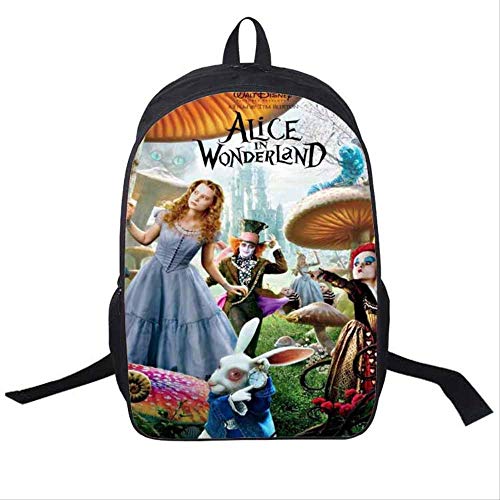 Mochilas,Serie de películas de animación Casual Daypack,Alice Girl Pattern Schoolbag,Resistente al Desgaste y cómoda 16 Pulgadas.42 * 29 * 16cm 1