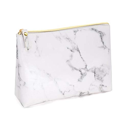 Moda Mármol PU Cuero Bolsa de cosméticos Bolsa de almacenamiento Señoras portátiles Viaje cuadrado Pinceles de maquillaje Bolsa al por mayor-C-