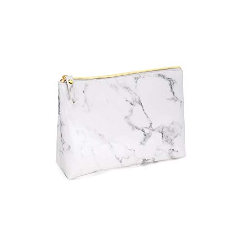 Moda Mármol PU Cuero Bolsa de cosméticos Bolsa de almacenamiento Señoras portátiles Viaje cuadrado Pinceles de maquillaje Bolsa al por mayor-C-