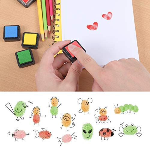 moinkerin Almohadilla Tinta para Sello Tampón Artesanía para Usarse Con Sellos Estampilla de Goma DIY Scrapbooking Goma Sobre Papel, Madera, Tela