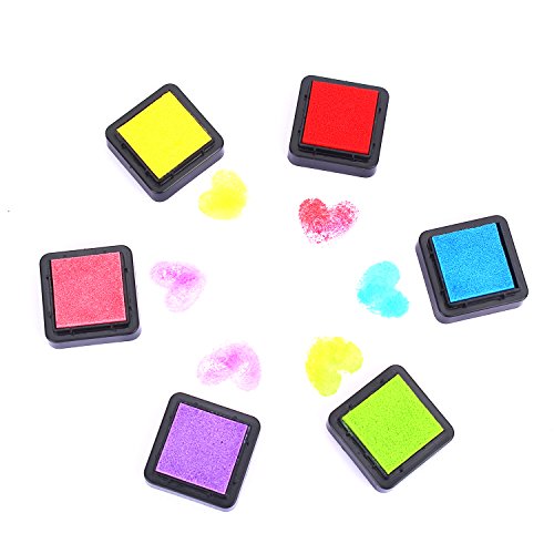 moinkerin Almohadilla Tinta para Sello Tampón Artesanía para Usarse Con Sellos Estampilla de Goma DIY Scrapbooking Goma Sobre Papel, Madera, Tela
