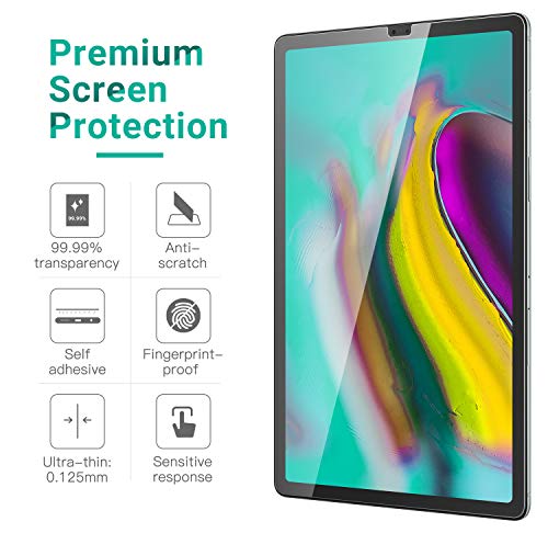 MoKo Protector de Pantalla Compatible con Galaxy Tab S5e, [ 2 PZS ] Pet de Alta definición Claro Shield 3H Hardness Premium Película para Galaxy Tab S5e 2019 Tablet - Claro