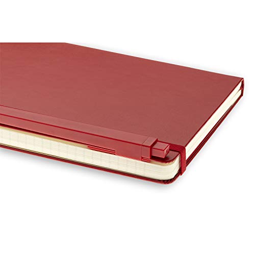 Moleskine - Bolígrafo vertical y gog, tamaño grande, color rojo escarlata (5 x 8,25)