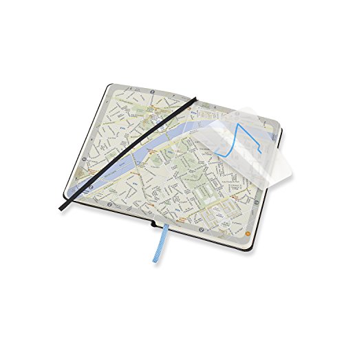 Moleskine - Cuaderno de Paris con Hojas Lisas y Rayadas, Libreta con Tapa Dura, Cierre Elástico y Planos de la Ciudad, Color Negro, Tamaño 9 x 14 cm, 220 Páginas (CITY NOTEBOOKS)
