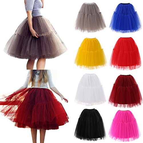 MOMOXI Faldas para Mujer,Falda Mujer Fiesta de Baile Sexy Mini Falda de Tul Ballet Tutu Faldas Desgaste de la Falda Maxi Largo de la Falda de la Playa del Desgaste del Verano del algodón Adultos
