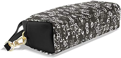 Monedero Blanco y Negro Sitio Web Digital Estuche de lápices papelería Bolsa de cosméticos Billetera Damas de Gran Capacidad a Prueba de Agua