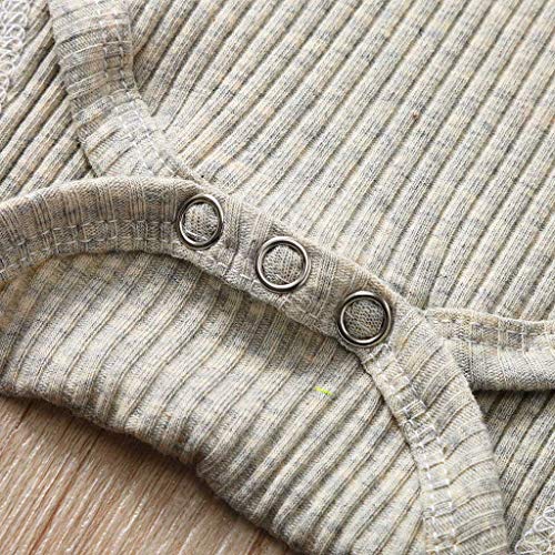 Moneycom - Body para bebé (manga corta y camiseta de flores para niña, diseño de ceremonia, color gris (18-24 meses) gris 3-6 Meses