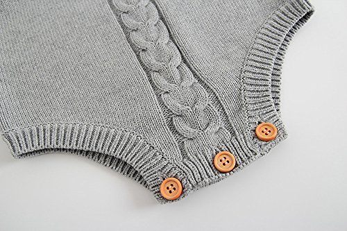 Mono Tejido de Punto Bebé, LANSKIRT Recién Nacido Bebé Niña Niño Romper Sin Mangas Tejido de Punto Mono Correa Ropa de Overol