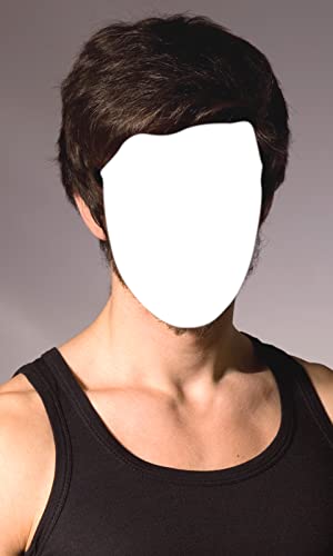 Montaje de la foto del peinado del hombre