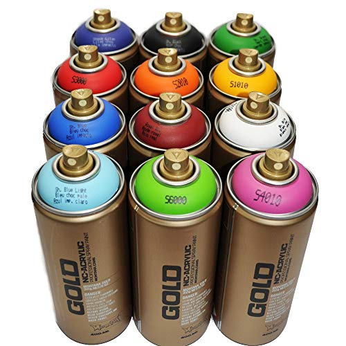 Montana Gold Premium Spray de pintura 400 ml principales colores conjunto de 12