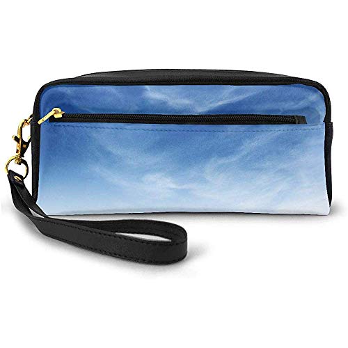 Montaña Nevada con Clima Abierto Fotografía de la Naturaleza Temas idílicos Imprimir Pequeña Bolsa de Maquillaje Estuche de lápices 20cm * 5.5cm * 8.5cm