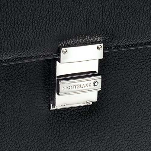 Montblanc suave grano Maletín, Negro