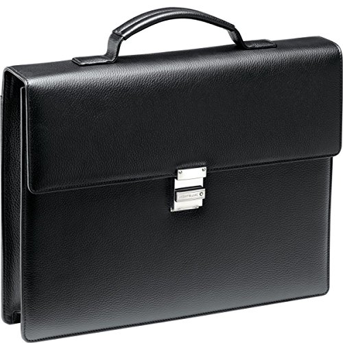 Montblanc suave grano Maletín, Negro