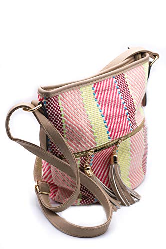 Montflé Bolso Mujer bolso Colombiano Mujer de Diseño de moda Bandolera de Tela Bolso Antirrobo moda mujer diseño colombiano