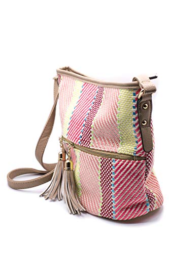 Montflé Bolso Mujer bolso Colombiano Mujer de Diseño de moda Bandolera de Tela Bolso Antirrobo moda mujer diseño colombiano