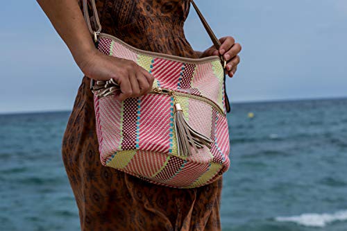 Montflé Bolso Mujer bolso Colombiano Mujer de Diseño de moda Bandolera de Tela Bolso Antirrobo moda mujer diseño colombiano