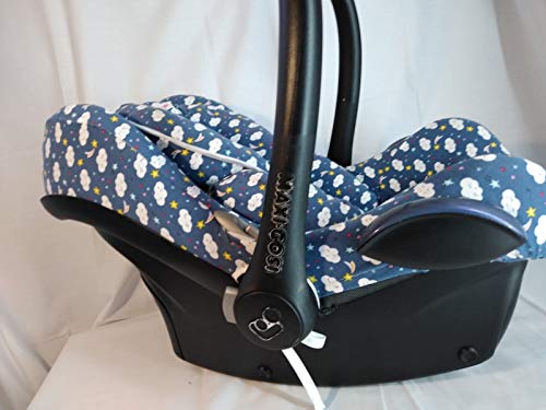 MOON-BEBE Fundas para Maxi Cosi Universal Azul(Azul nuves)