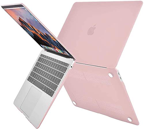 MOSISO Funda Dura Compatible con 2020 2019 2018 MacBook Air 13 A2179 A1932, Carcasa Rígida de Plástico Protectora de Esquina&Teclado Cubierta&Paño de Limpieza,Cuarzo Rosa